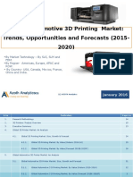  Global Automotive 3D Printing Market: Trends, Opportunities and Forecasts (2015-2020) - Azoth Analytics