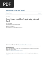 Power System Load Flow Analysis Using Microsoft Excel