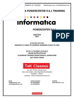 Informatica Powercenter Course