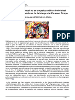 Sánchez-Escárcega, "El Psicoanálisis Grupal No Es Un Psicoanálisis Individual 'En Público'. El Problema de La Interpretación en El Grupo"