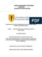 Propuesta de Proyecto de Investigacion &