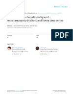 Fast Detection of Nonlinearity and Nonstationarity in Short and Noisy Time Series