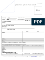 Annexure-I Nomination/Registration Form - Applicants of Indian Nationality