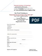 Department of Telecommunication Engineering: Embedded System Design Using MSP 430