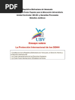 Ensayo Sobre Unidad 5- Constitución de la República Bolivariana de Venezuela, el Derecho Interno y el Derecho Internacional. - La Corte Interamericana de los Derechos Humanos. - La Corte Penal Internacional. El Estatuto de Roma