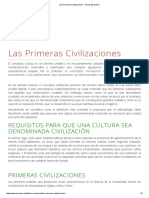 Las Primeras Civilizaciones - Tareas Escolares