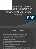 Grievance Settlement Machinery Under The Industrial Disputes ACT, 1947