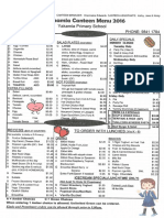 Canteen Menu and Uniform List