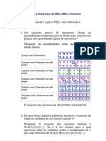 Matemática - Exercícios Resolvidos - MDC MMC