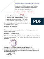 Matemática - Exercícios Resolvidos - Geometria Áreas II