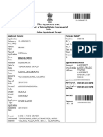 Prashanthi Appointment Reciept