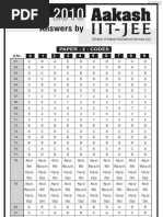 IIT-JEE 2010: Answers by