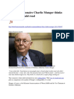 20 Books Billionaire Charlie Munger Thinks Everyone Should Read