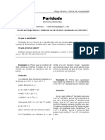 Exercícios Resolvidos Provas Sobre Paridade