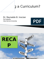 Crafting A Curriculum?: Dr. Reynaldo B. Inocian