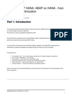 Abap On Hana From Analysis To Optimization