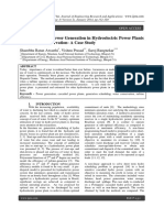 Enhancement in Power Generation in Hydroelectric Power Plants With Water Conservation-A Case Study