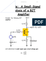 Example A Small Signal Analysis of A BJT Amp