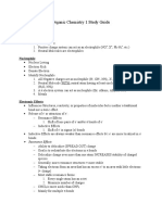 Orangic Chemistry 1 Study Guide