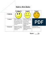 Mini Book Rubric