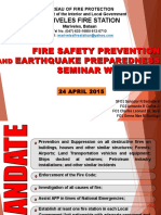 Fire Safety Prevention and Earthquake Preparedness Seminar With Drill at MARIVELES MPL HALL