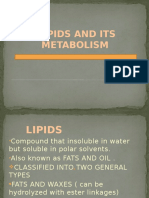 Lipids and Its Metabolism Project