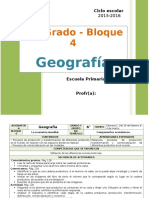 Plan 6to Grado - Bloque 4 Geografía (2015-2016)