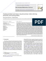 Training Methods and Owner Dog Interactions Links With Dog Behaviour and Learning Ability 2011 Applied Animal Behaviour Science