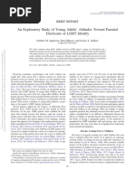 An Exploratory Study of Young Adults' Attitudes Toward Parental Disclosure of LGBT Identity