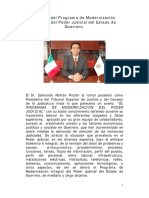 Síntesis Del Programa de Modernización Integral Del Poder Judicial Del Estado de Guerrero