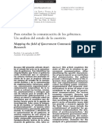 Para Estudiar La Comunicación de Los Gobiernos. Un Análisis Del Estado de La Cuestión