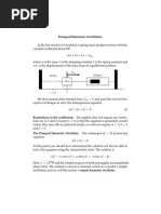 Damped Harmonic Oscillators: Spring Mass X Dashpot F