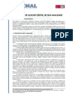 Fabricação de Açúcar Cristal de Boa Qualidade.