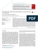 Mass Transfer From Single Carbon Dioxide Bubbles in Contaminated Water PDF