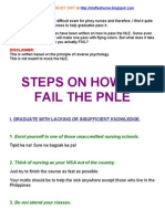 Idiot's Guide On How To Fail The Nle