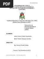 Auditoría Financiera A Comercial Ávila Ochoa CIA. LTDA