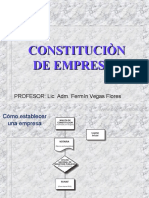 Constituciòn de Empresas