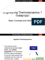 Engineering Thermodynamics 1 THRM1001: Basic Concepts and Definitions