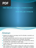 Presentation of Solar Cooking Competition