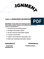 Management Information System: Submitted by Presented by