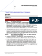 Risk Assessment Questionnaire Template