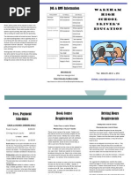 Driver's Education Trifold