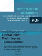 Ecuaciones e Inecuaciones Lineales