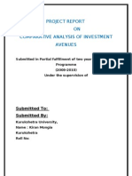 Comparative Analysis of Investment Avenues