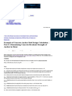 Concrete Anchor Foundation Bolt Design Calculations With Example According To ACI 318 Appendix D - Breakout Strength in Shear