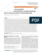 On The Road To Personalised and Precision Geomedicine-Medical Geology and A Renewed Call For Interdisciplinarity X Kamel Boulos and Le Blond