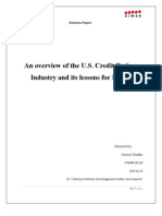 An Overview of The U.S. Credit Rating Industry and Its Lessons For India.