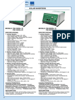 Solar Inverters: MODELS: PM-1500SL-12 PM-1500SL-24 Specifications: MODELS: PM-3000SL-12 PM-3000SL-24 Specifications
