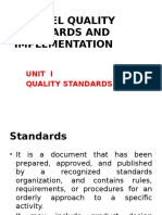 Apparel Quality Standards and Implementation