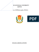 Jnu Jaipur PHD Rules PDF